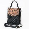 ADBG1794 American Darling Hand Tooled Floral Cell Phone Case - Quilted Western Leather Purse