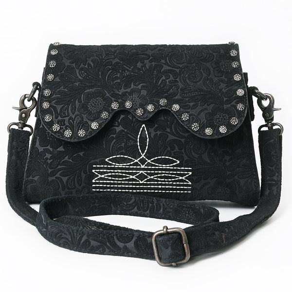 ADBG1797 American Darling Small Cross body Bag - Handcrafted Damascus Embossed Western Leather Purse