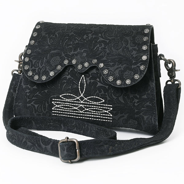 ADBG1797 American Darling Small Cross body Bag - Handcrafted Damascus Embossed Western Leather Purse
