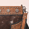 ADBGM744 American Darling Hair-On Cowhide Cross body Bag with Fringes and Concho