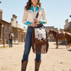 ADBGM746 Crossbody Hair-OnGenuine Western Leather Women Bag