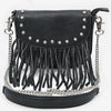 ADBGM749 American Darling Riveted Leather Small Cross body Bag with Western Fringes