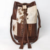 ADBGM754 Bucket Hand tooled Hair-On Genuine Western Leather Women Bag