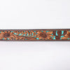 ADBLF354 Beautifully Hand Tooled Genuine American Leather Belt Men and Women
