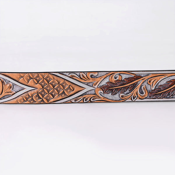 ADBLF358 Beautifully Hand Tooled Genuine American Leather Belt Men and Women
