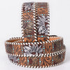 ADBLF365 Beautifully Hand Tooled Genuine American Leather Belt Men and Women