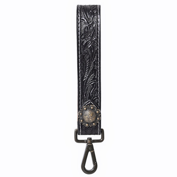 ADKR217GHand Tooled Genuine Leather Wristlet Key Ring