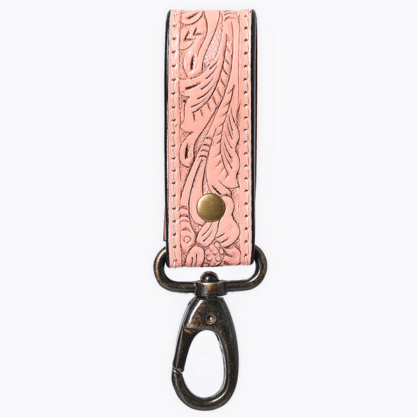 ADKR218AHand Tooled Genuine Leather Wristlet Key Ring