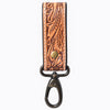 ADKR218GHand Tooled Genuine Leather Wristlet Key Ring