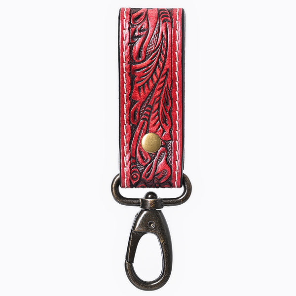 ADKR218HHand Tooled Genuine Leather Wristlet Key Ring