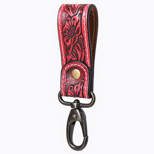 ADKR218HHand Tooled Genuine Leather Wristlet Key Ring