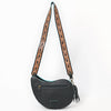 ADBGA857 American Darling Hand Tooled Floral Carved Fringe Leather Cross body Bag