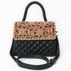 ADBG1798 American Darling Hand Tooled Floral Quilted Leather Messenger Bag