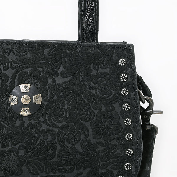 ADBG1799 American Darling Damascus Floral Embossed & Hand Tooled Leather Western Tote Bag