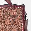 ADBG1801 American Darling Hand Tooled Floral Carved Leather Western Briefcase Bag