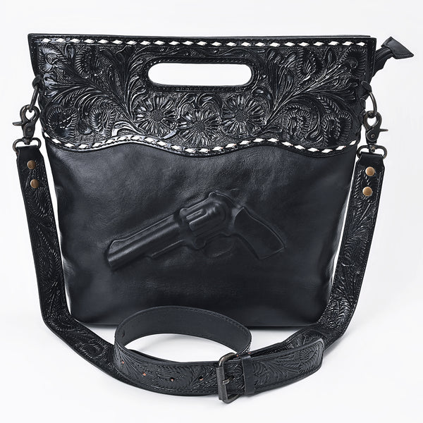 ADBG1804 American Darling Hand Tooled Floral Carved Leather Western Clutch Bag