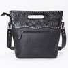 ADBG1804 American Darling Hand Tooled Floral Carved Leather Western Clutch Bag
