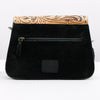 ADBG1805 American Darling Hand Tooled Floral & Genuine Suede Western Cross body Bag