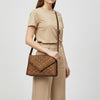 ADBGM771 American Darling Quilted Leather Crossbody Bag with Studded V-Flap