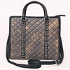 ADBGM775 American Darling Handcrafted Quilted Leather Tote Bag with Riveted Accents