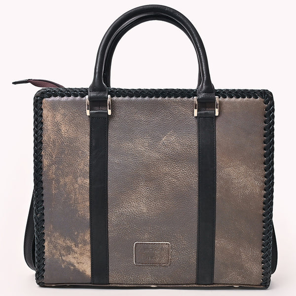 ADBGM775 American Darling Handcrafted Quilted Leather Tote Bag with Riveted Accents