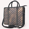 ADBGM775 American Darling Handcrafted Quilted Leather Tote Bag with Riveted Accents