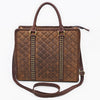 ADBGM777 American Darling Quilted Leather Studded Tote Bag with Crossbody Strap