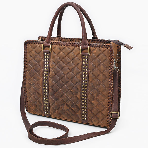 ADBGM777 American Darling Quilted Leather Studded Tote Bag with Crossbody Strap