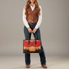 ADBGM780 American Darling Handcrafted Rivetted Leather Tote Bag with Braided Accents