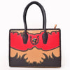 ADBGM780 American Darling Handcrafted Rivetted Leather Tote Bag with Braided Accents