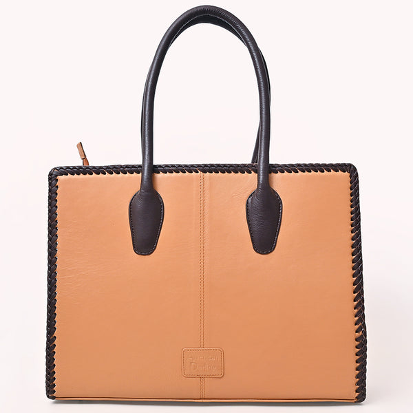 ADBGM780 American Darling Handcrafted Rivetted Leather Tote Bag with Braided Accents