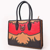 ADBGM780 American Darling Handcrafted Rivetted Leather Tote Bag with Braided Accents