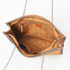 ADBGA869 American Darling Hand Tooled Floral Leather Tote Bag with Boot Stitched Detail
