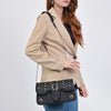 ADBGA870 American Darling Quilted Leather Cross body Bag with Rivets and Concho Detail