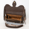 ADBGA872 American Darling Hand Tooled Floral Carved Buck Stitched Leather Cross body Bag