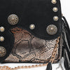 ADBGA875 American Darling Western Suede Leather Cross body Bag with Concho and Fringes