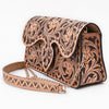 ADBGA877 American Darling Hand Tooled Floral Carved Genuine Leather Cross body Bag