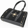 ADBGA878 American Darling Braided Suede Leather Tote Bag with Western Fringes
