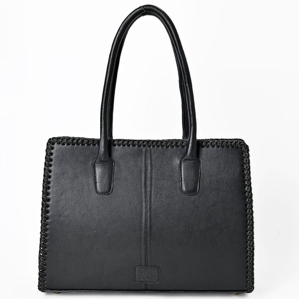 ADBGA878 American Darling Braided Suede Leather Tote Bag with Western Fringes