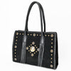 ADBGA878 American Darling Braided Suede Leather Tote Bag with Western Fringes