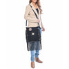 ADBGA879 American Darling Western Suede Large Cross body Bag with Fringes and Concho