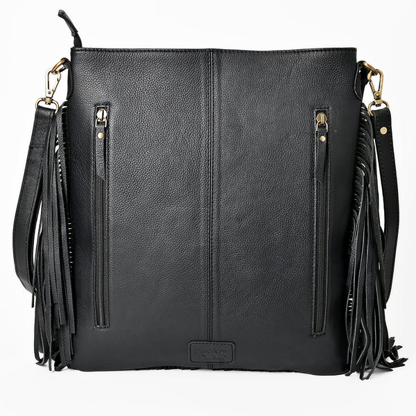 ADBGA879 American Darling Western Suede Large Cross body Bag with Fringes and Concho