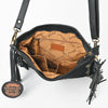 ADBGA879 American Darling Western Suede Large Cross body Bag with Fringes and Concho