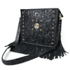 ADBGA881 American Darling Hand Tooled Fringed Genuine Leather Cross body Bag