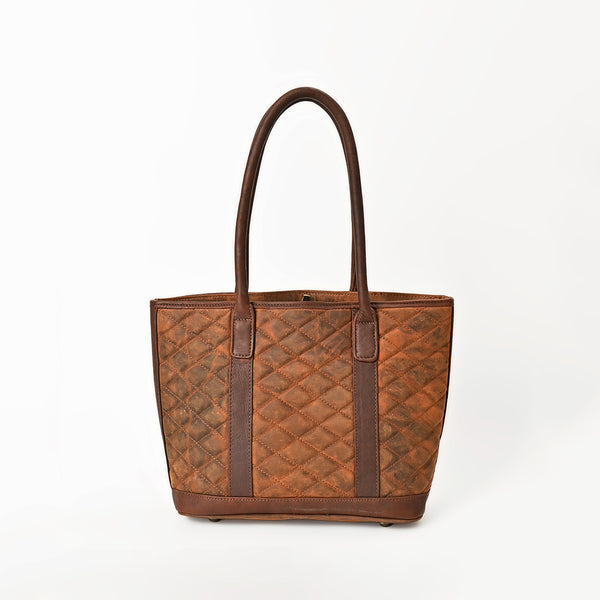 ADBGM790 American Darling Quilted Leather Tote Bag with Hand-Stitched Details