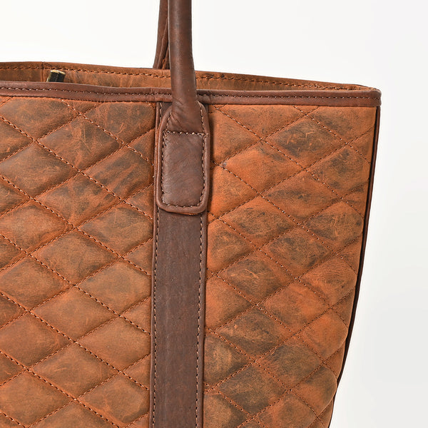 ADBGM790 American Darling Quilted Leather Tote Bag with Hand-Stitched Details