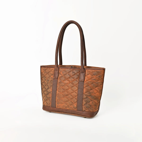 ADBGM790 American Darling Quilted Leather Tote Bag with Hand-Stitched Details