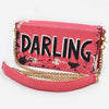 NMBGM219 Never Mind Graffiti Leather Wallet on Chain Crossbody Bag