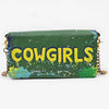 NMBGM219 Never Mind Graffiti Leather Wallet on Chain Crossbody Bag