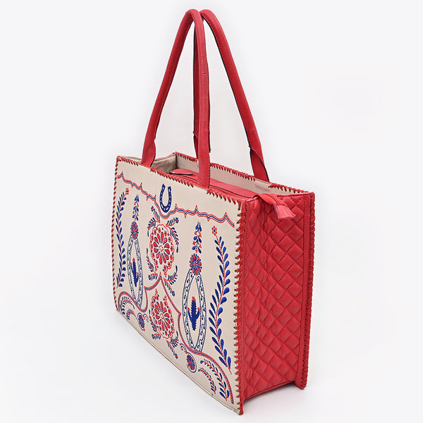 ADBGA882 American Darling Embroidered Braided Genuine Leather Western Tote Bag